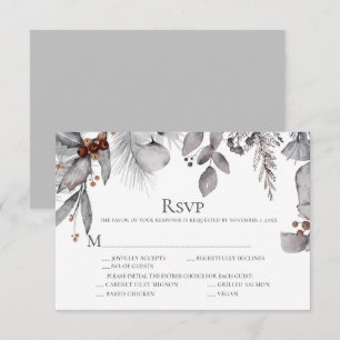Cartons Réponse Houx Gris Argent Pin Eucalyptus Rouille Baies