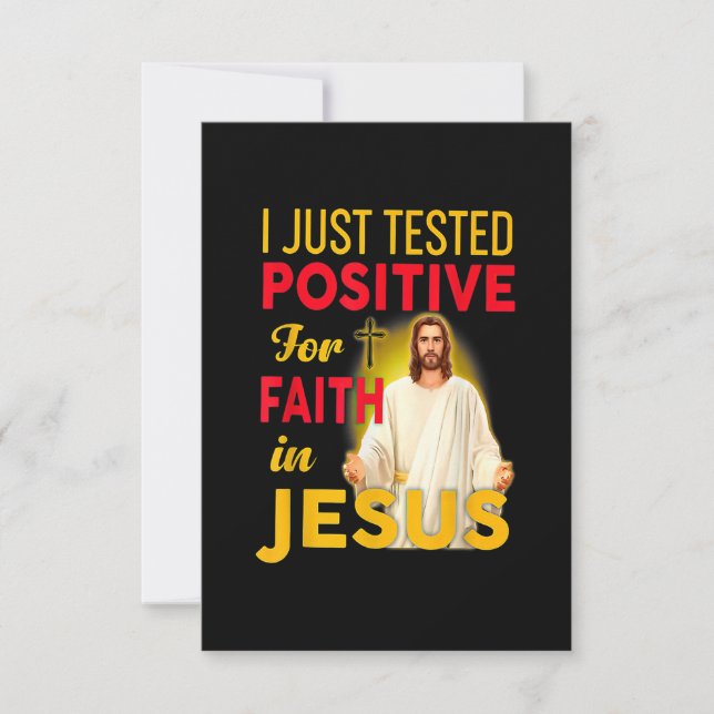 Cartons Réponse I Just Tested Positive For Faith In Jesus (Devant)