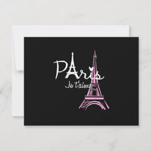 Cartons Réponse I Love Paris Tour Eiffel France Souvenir français