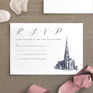 Cartons Réponse Illustration de mariage dans une église de style v