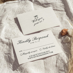 Cartons Réponse Illustration manuscrite unique Mariage moderne