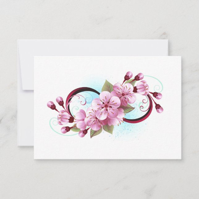 Cartons Réponse Infinité avec les fleurs Sakura (Devant)