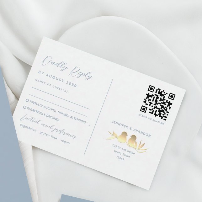 Cartons Réponse Inséparables Bleu Poussiéreux QR (Créateur téléchargé)