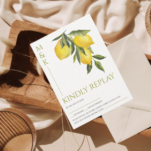 Cartons Réponse Italie méditerranéenne Grèce Lemon Vibrant Mariage