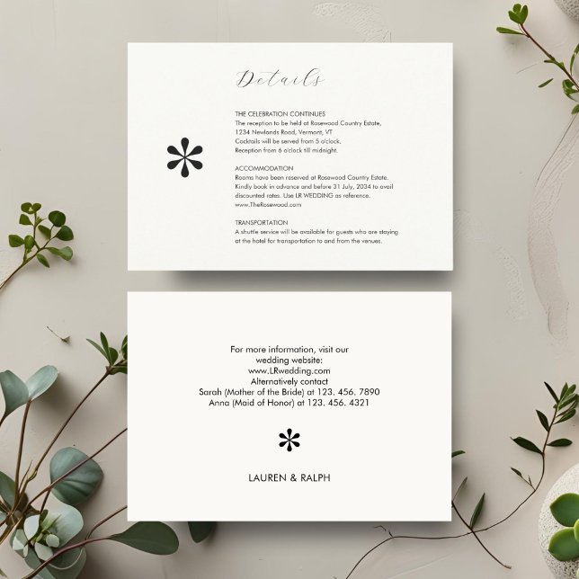 Cartons Réponse Ivoire | Détails du Mariage de code QR chic (Créateur téléchargé)