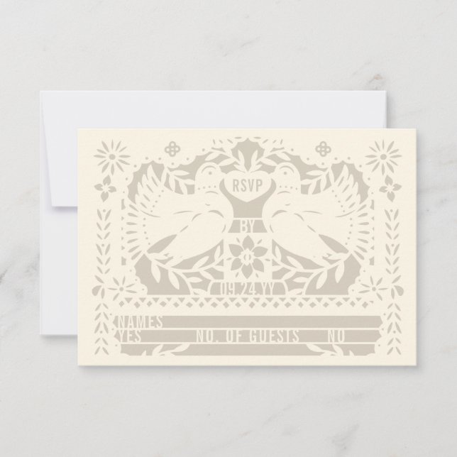 Cartons Réponse Ivoirienne Mexicaine Fantail Doves Papel Picado (Devant)