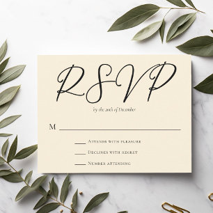 Cartons Réponse Ivoirienne minimaliste Mariage de la typographie