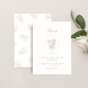 Cartons Réponse Ivory & Sand Mariage Floral Chic