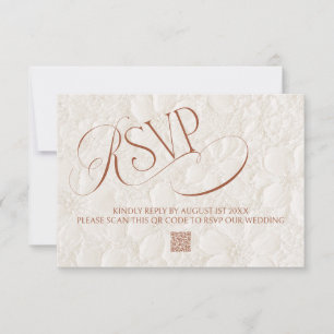 Cartons Réponse Ivory Terracotta Éditorial Mariage