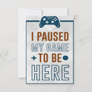 Cartons Réponse J'Ai Suspendu Mon Jeu Pour Être Ici