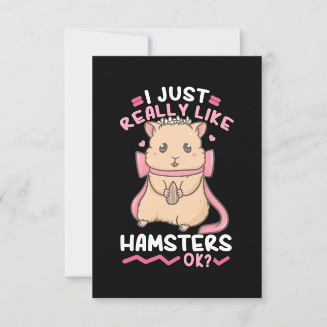 Cartons Réponse J'Aime Vraiment Hamsters Ok (Devant)