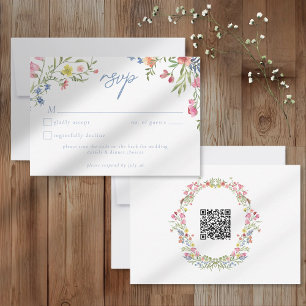 Cartons Réponse Jardin de mariage de printemps romantique avec fle