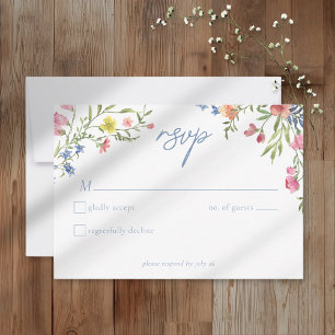 Cartons Réponse Jardin de Mariage Romantique de Printemps avec Fle