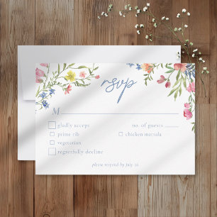 Cartons Réponse Jardin de mariage romantique de printemps avec fle