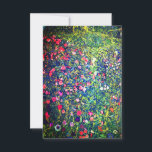 Cartons Réponse Jardin italien Gustav Klimt<br><div class="desc">Carte représentant la peinture à l’huile de Gustav Klimt,  Paysage du jardin italien (1913). Un beau jardin de fleurs colorées : rouge,  blanc,  rose,  violet. Un grand cadeau pour les amateurs d'art Art Nouveau et autrichien.</div>