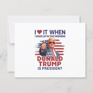 Cartons Réponse Je L'Aime Quand Je Me Réveille Et Trump Est Le Pré