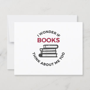 Cartons Réponse Je Me Demande Si Les Livres Pensent À Moi Aussi -