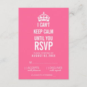 Cartons Réponse Je ne peux pas garder le calme tant que vous n'ave