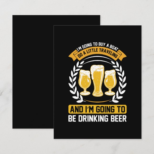 Cartons Réponse Je vais boire de la bière (Devant / Derrière)