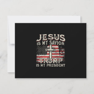Cartons Réponse Jésus est mon sauveur Trump est mon président Amér
