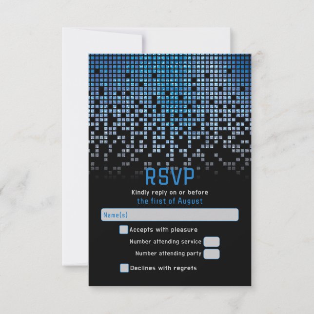 Cartons Réponse Jeu vidéo noir bleu Gamer Bar Mitzvah (Devant)