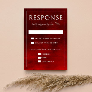 Cartons Réponse Jewel Tone Romance   Ruby   Mariage