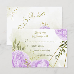 Cartons Réponse joli fleurs violettes vert feuille botanique