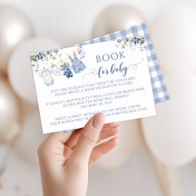Joli livre sucré aux bleuets pour Baby Shower