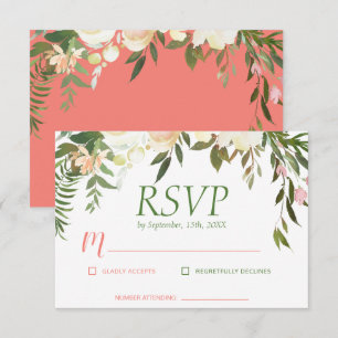 Cartons Réponse Jolie Boho Creme Rose Arch Mariage