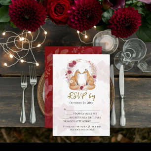 Cartons Réponse Jouer Fox Mariage d'automne