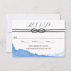 Cartons Réponse Jouer le noeud sur la Yacht Ocean Blue Watercolor