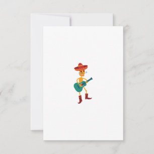 Cartons Réponse Joueur guitare Festive Skeleton