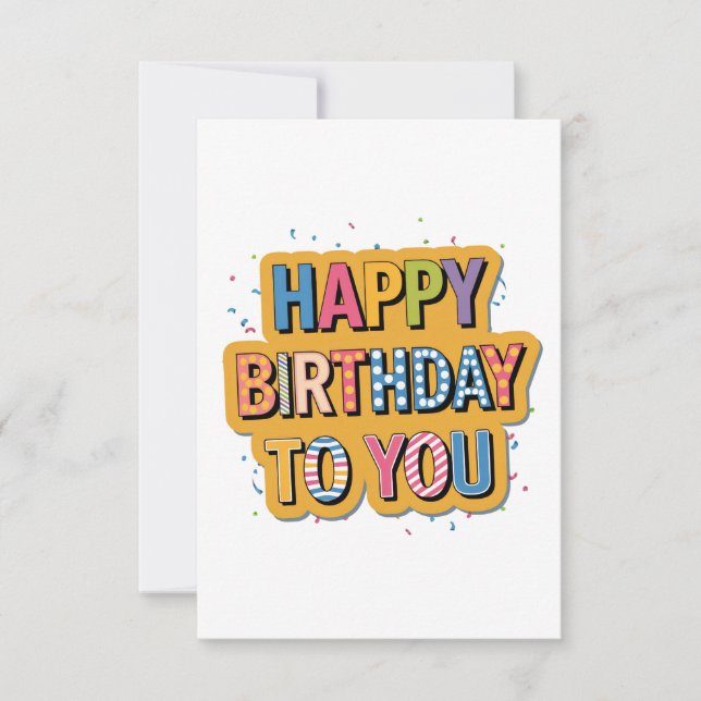 Cartons Réponse Joyeux Anniversaire Motif (Devant)