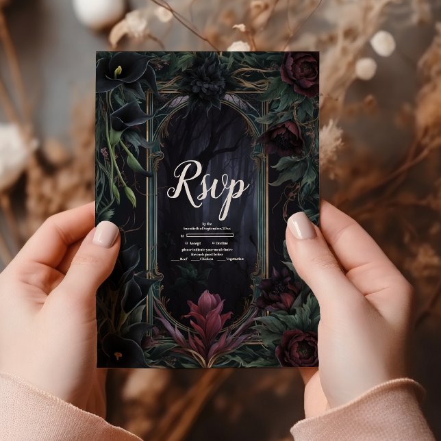 Cartons Réponse Jusqu'à la mort nous séparons le Mariage gothique  (Créateur téléchargé)