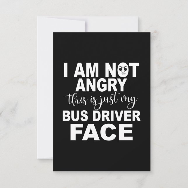 Cartons Réponse Juste ma face de conducteur de bus (Devant)