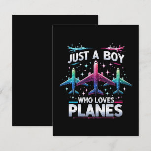 Cartons Réponse Juste un garçon qui aime les avions