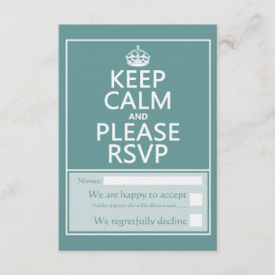 Cartons Réponse Keep Calm and Please