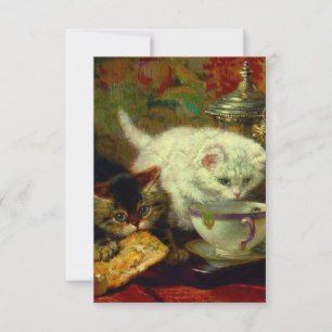 Cartons Réponse Kittens Tea Party
