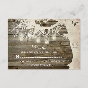 Cartons Réponse La ficelle de pot de maçon allume le bois rustique