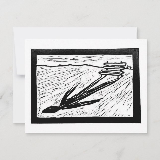 Cartons Réponse La forme de l'attente Linogravure (Devant)
