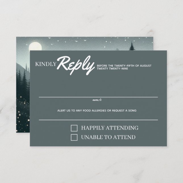 Cartons Réponse La magie des montagnes (Devant / Derrière)