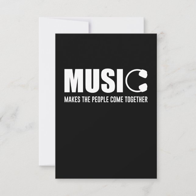 Cartons Réponse La musique rassemble les gens (Devant)