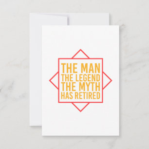 Cartons Réponse La retraite L'homme Le mythe La légende a pris sa 