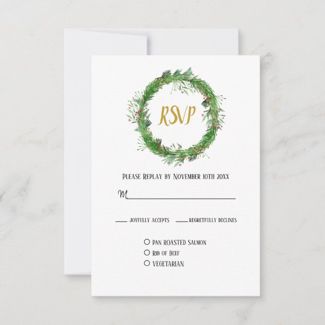 Cartons Réponse La Saison pour se Marier | Mariage de verdure hive (Devant)