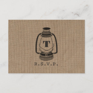 Cartons Réponse La toile de jute a inspiré le monogramme R.S.V.P.