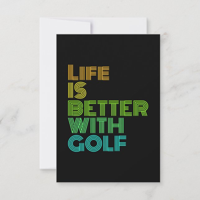 Cartons Réponse La vie est meilleure avec le golf (Devant)
