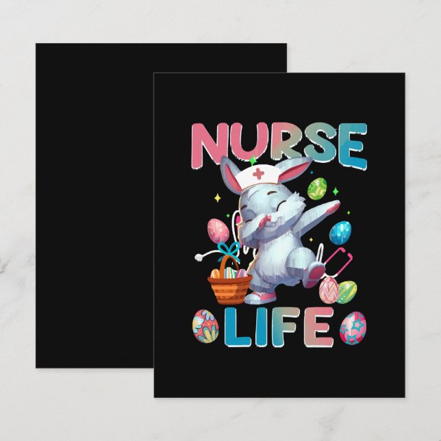 Cartons Réponse Lapin de Pâques en train de dabber dans la vie de  (Devant / Derrière)