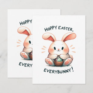 Cartons Réponse Lapin de Pâques Joyeuses Pâques, tous les lapins !