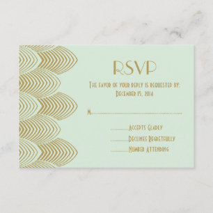 Cartons Réponse L'art déco vintage des années 20 a cranté épouser