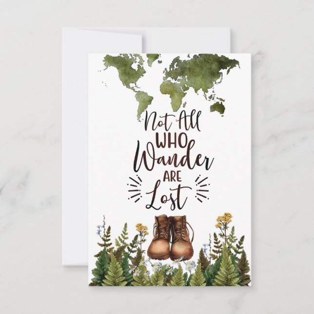 Cartons Réponse L'Art Du Voyage Pas Tous Ceux Qui Se Promènent Son (Devant)